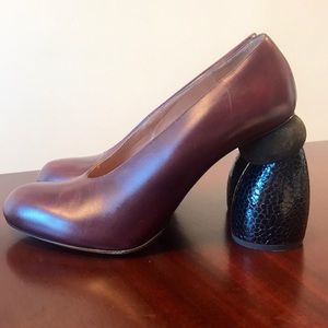 Dries Van Noten size 39 burgundy high heels